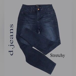 d.jeans Stretchy Dark Blue Straight Leg Jeans Size 10